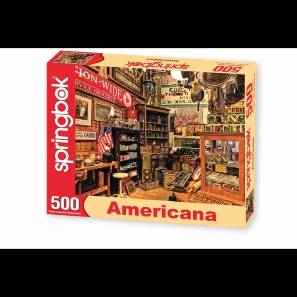 New w/ wrap on box, Vintage themed Americana Puzzle, 500 pieces